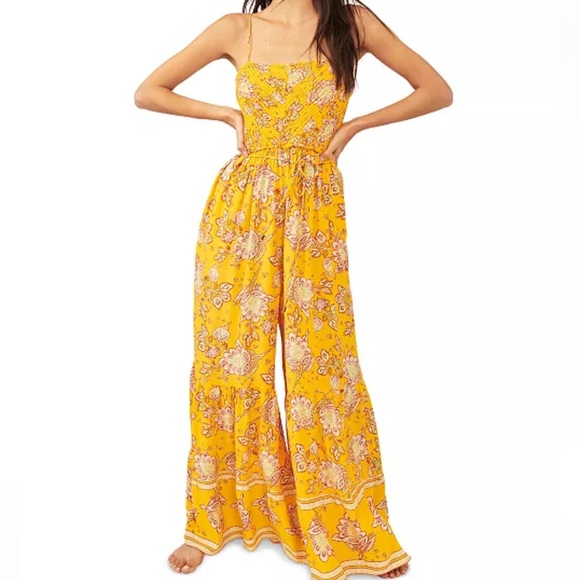 Free People Wide Leg Jumpsuit size Small
